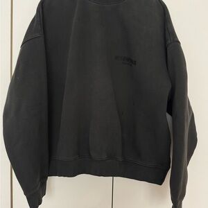 Essentials Black Crewneck Sweater